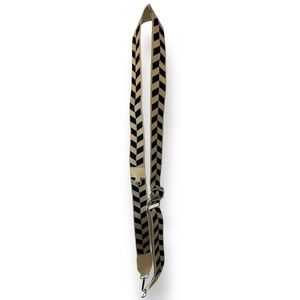 NEW Chevron Pattern Adjustable Strap Crossbody Cream Black Purse Bag Strap